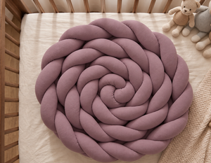Tour de lit tresse Violet pastel