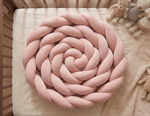 Tour de lit tresse Rose pastel