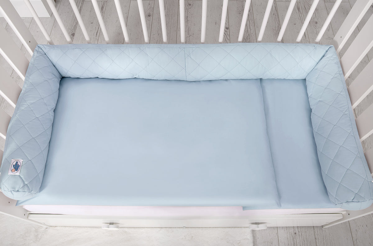 Cocon 2-en-1 nid de bebe et tour de lit serpent - Bleu