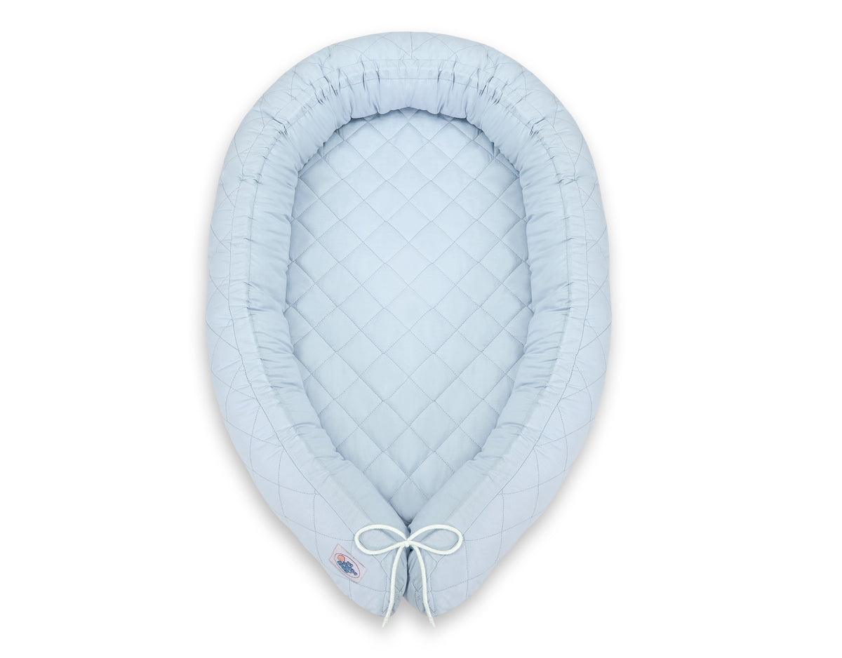 Cocon 2-en-1 nid de bebe et tour de lit serpent - Bleu