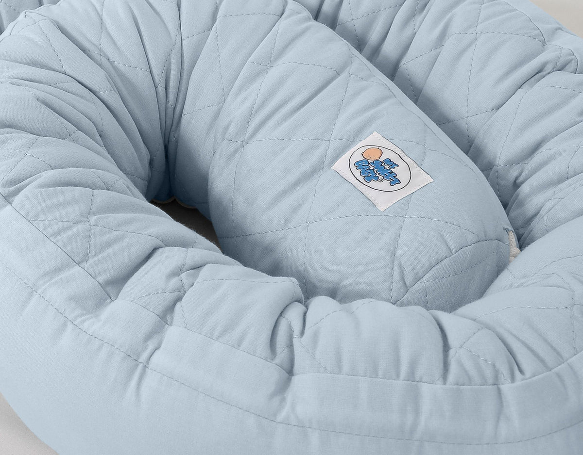 Cocon 2-en-1 nid de bebe et tour de lit serpent - Bleu