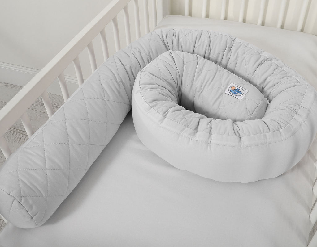 Cocon 2-en-1 nid de bebe et tour de lit serpent - Gris
