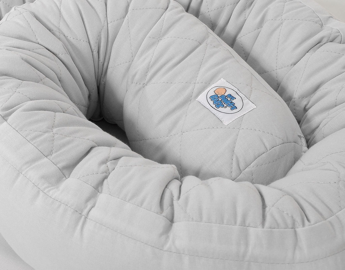 Cocon 2-en-1 nid de bebe et tour de lit serpent - Gris