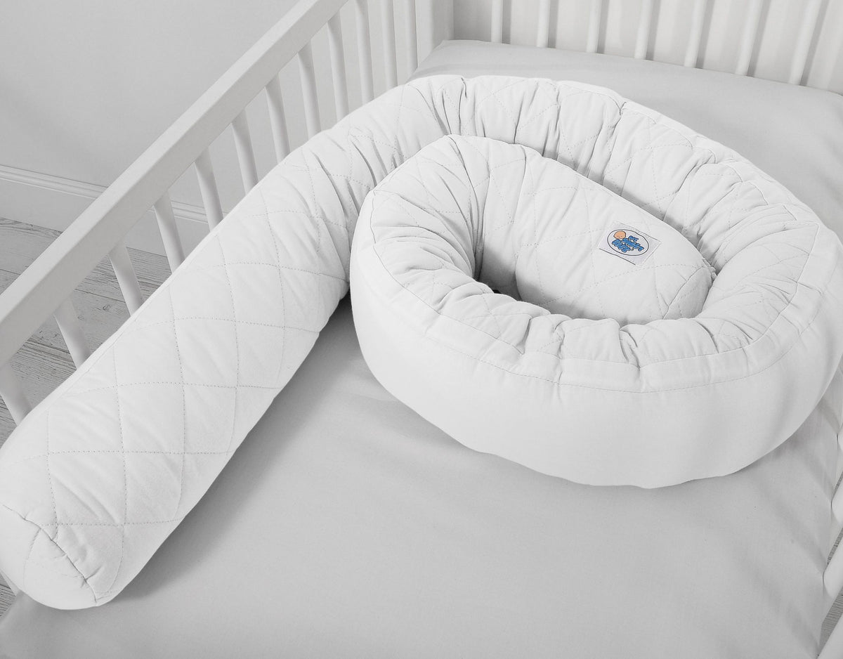 Cocon 2-en-1 nid de bebe et tour de lit serpent - Blanc