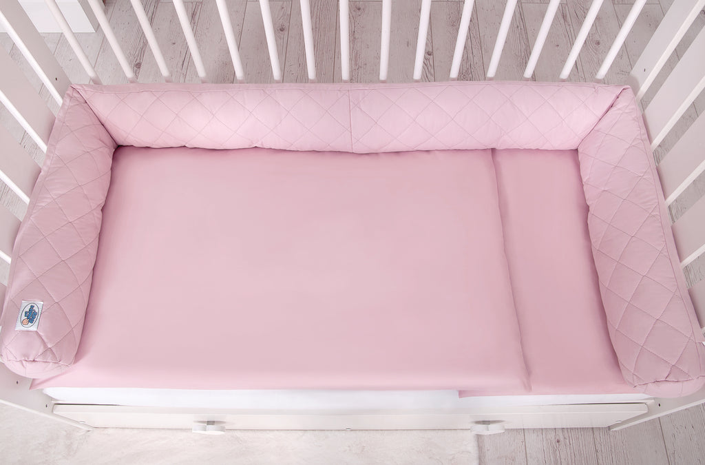 Cocon 2-en-1 nid de bebe et tour de lit serpent - Rose
