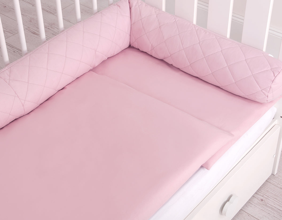 Cocon 2-en-1 nid de bebe et tour de lit serpent - Rose