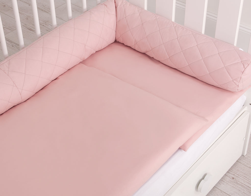 Cocon 2-en-1 nid de bebe et tour de lit serpent - Rose pastel