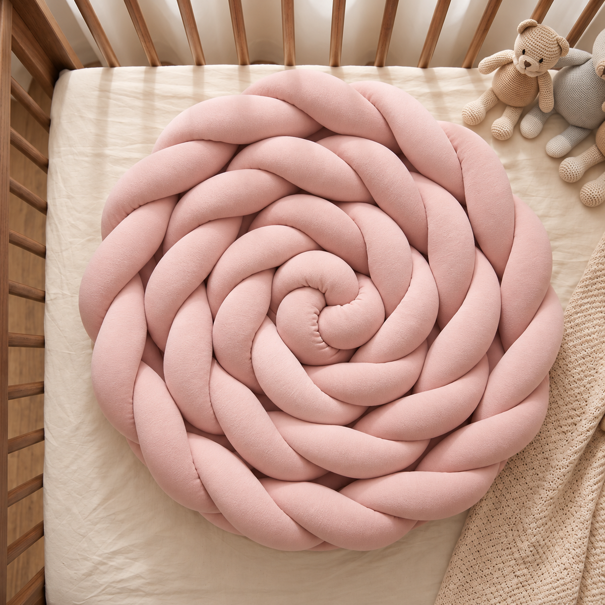 tour de lit rose pastel