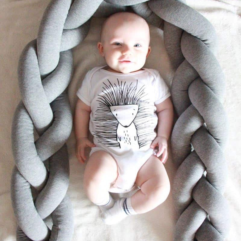 Tresse de lit bébé grise au meilleur prix - Boobébé.fr